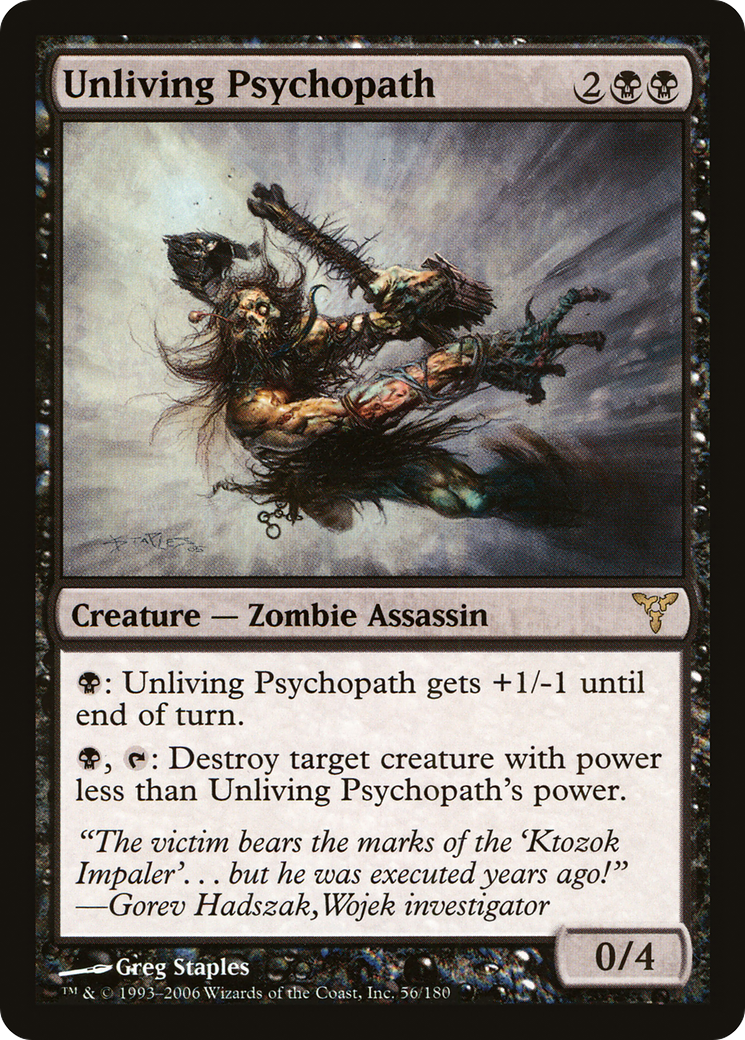 Unliving Psychopath Foil
