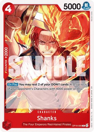 Shanks (OP16-006) - The Time of Battle (Pre-Order)