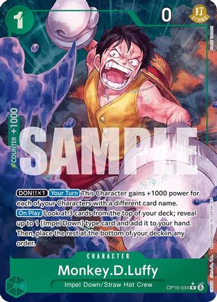 Monkey.D.Luffy (034) (Alternate Art) (OP16-034) - The Time of Battle Foil (Pre-Order)