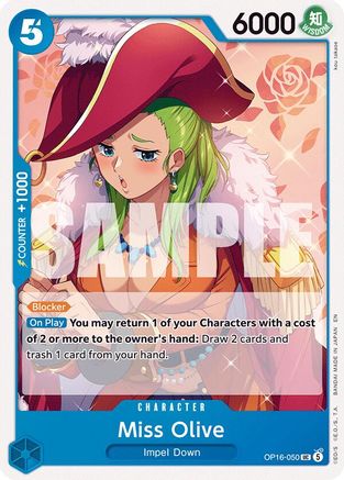 Miss Olive (OP16-050) - The Time of Battle (Pre-Order)