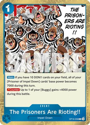 The Prisoners Are Rioting!! (OP16-058) - The Time of Battle Foil (Pre-Order)