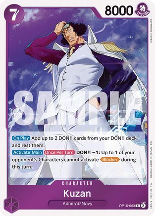 Kuzan (OP16-063) - The Time of Battle Foil (Pre-Order)