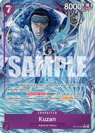 Kuzan (Alternate Art) (OP16-063) - The Time of Battle Foil (Pre-Order)