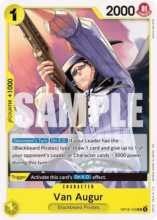 Van Augur (OP16-103) - The Time of Battle (Pre-Order)