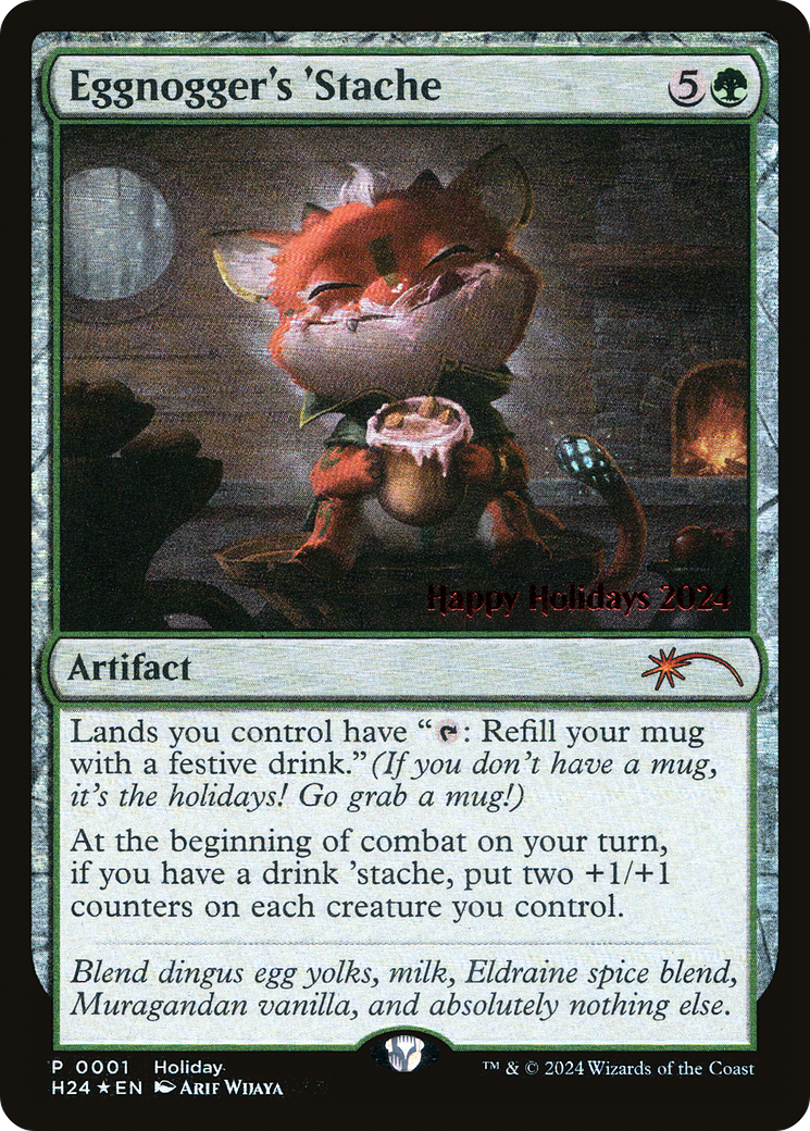 Eggnogger's 'Stache (SPECIAL-001) - Happy Holidays Foil