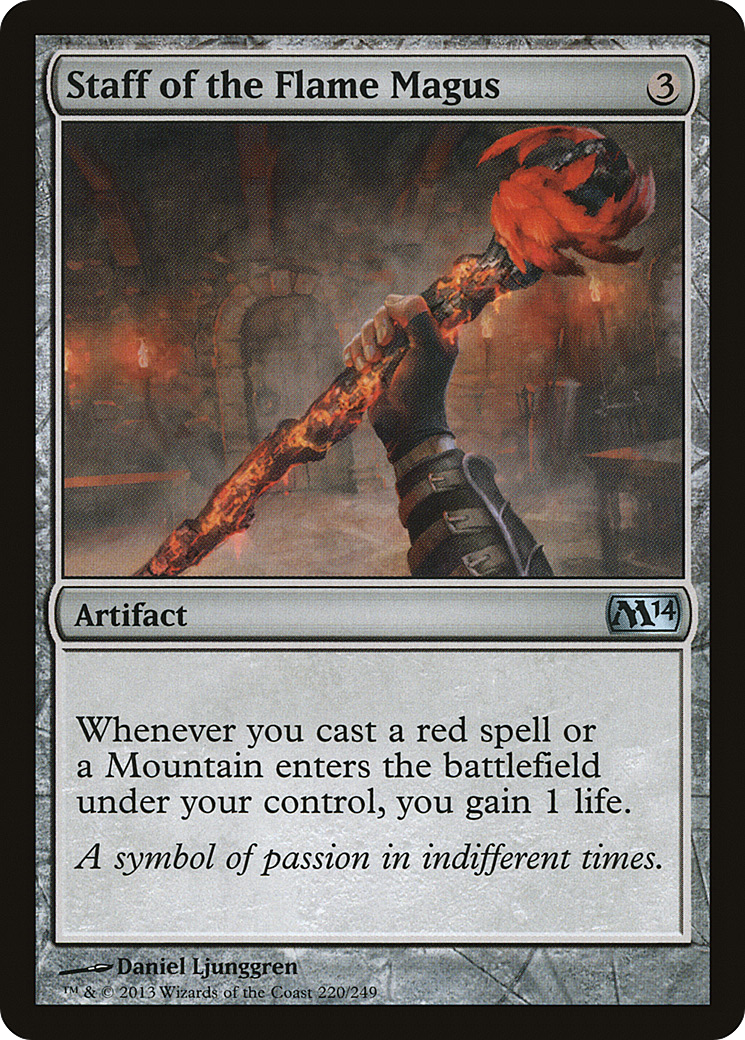 Staff of the Flame Magus (M14-220) Foil