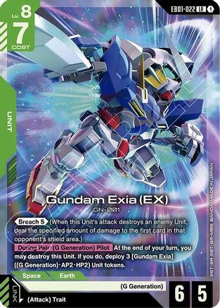 Gundam Exia (EX) (EB01-022) - Legend Rare