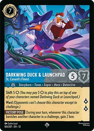Darkwing Duck & Launchpad (St. Canard's Finest) - 165/204 - Super Rare