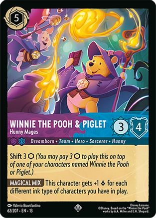 Winnie the Pooh & Piglet (Hunny Mages) - 62/204 - Super Rare