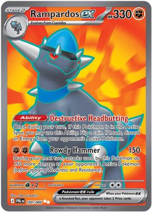 Rampardos EX - 100/084 - Ultra Rare