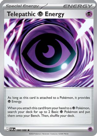 Telepathic Psychic Energy (Non-Holo) - 88/88 - Rare