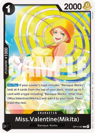 Miss.Valentine(Mikita) (Tournament Pack 2026 Vol. 3) - OP14-087 - Rare