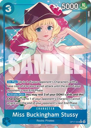 Miss Buckingham Stussy (Alternate Art) - OP17-054 - Rare (Presale)