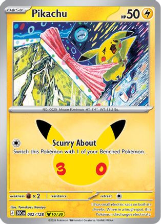 Pikachu - 032/128 - Pikachu Rare