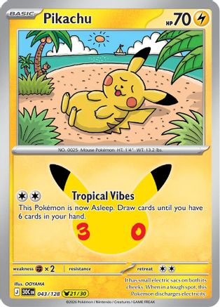 Pikachu - 043/128 - Pikachu Rare