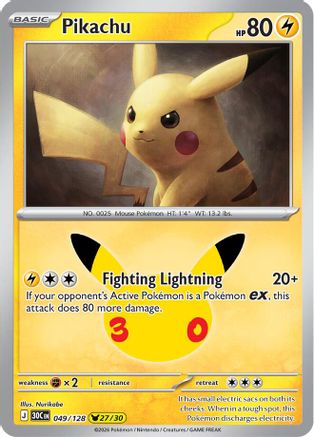 Pikachu - 049/128 - Pikachu Rare
