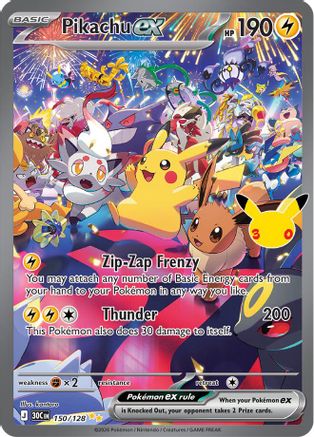 Pikachu EX - 150/128 - Special Illustration Rare