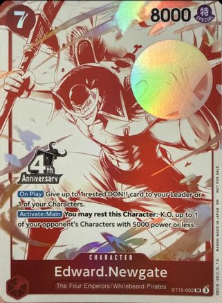 Edward.Newgate (4th Anniversary Treasure Campaign Pack) - ST15-002 - Super Rare