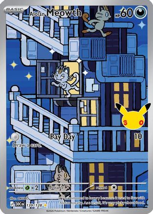 Alolan Meowth - 139/128 - Illustration Rare