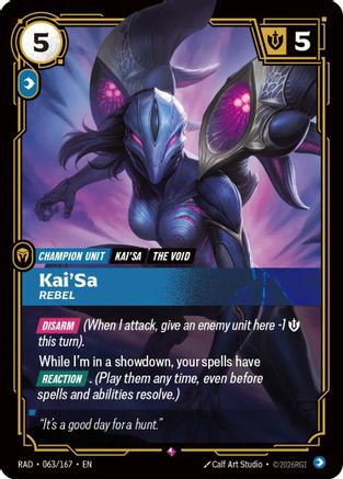 Kai'Sa, Rebel - 063/167 - Rare