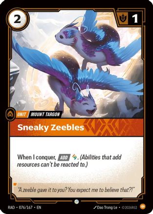 Sneaky Zeebles - 076/167 - Common