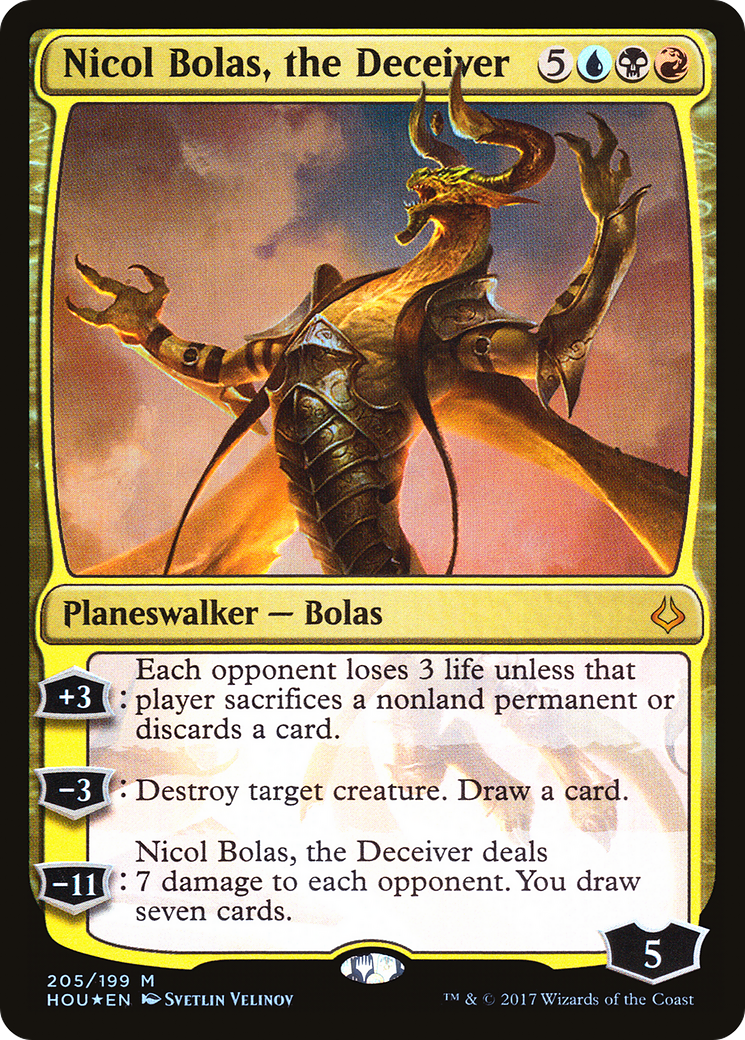 Nicol Bolas, the Deceiver (HOU-205) Foil