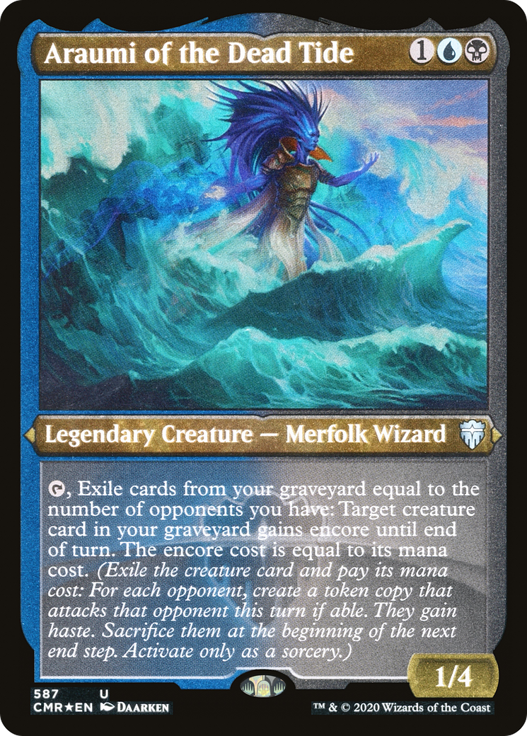 Araumi of the Dead Tide (Foil Etched) (CMR-587) Foil