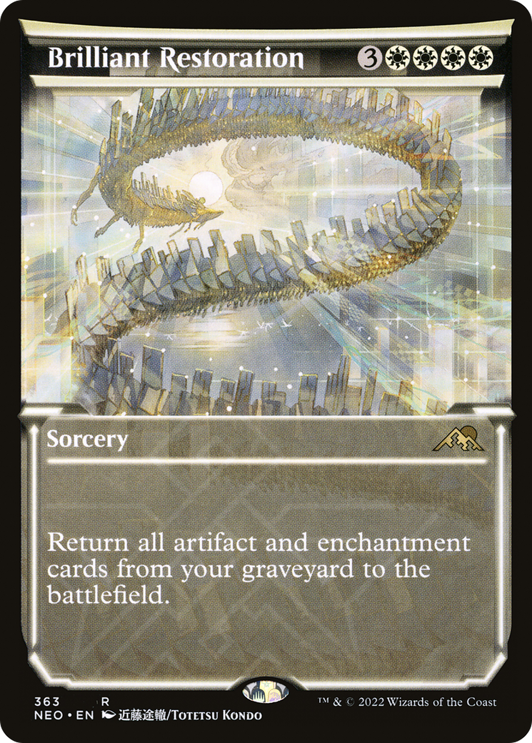 Brilliant Restoration (NEO-363) - Kamigawa: Neon Dynasty: (Showcase) Foil
