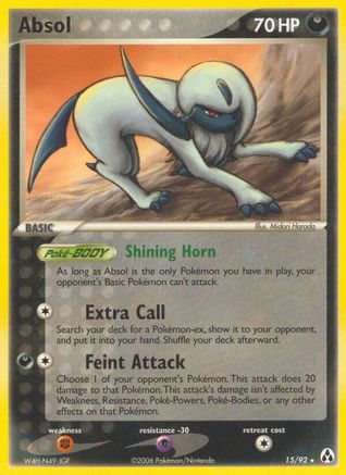 Absol - 15/92 - Rare - Reverse Holo