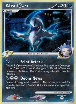 Absol G - 1/147 - Holo Rare - Reverse Holo