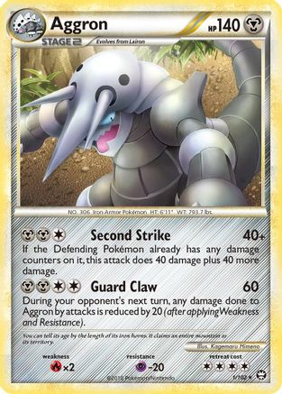 Aggron - 1/102 - Holo Rare - Reverse Holo