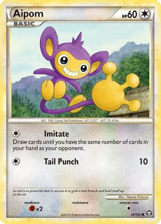 Aipom - 55/102 - Common - Reverse Holo