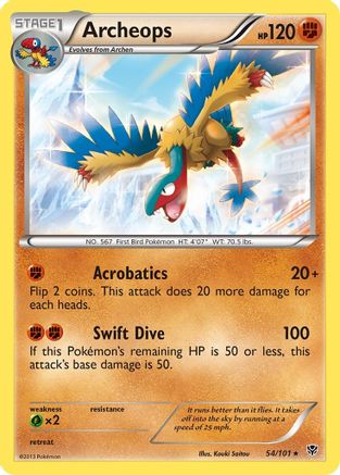 Archeops - 54/101 - Holo Rare - Reverse Holo
