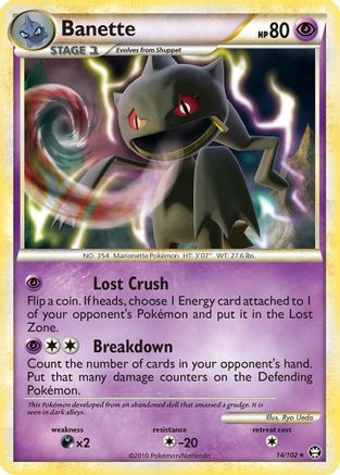Banette - 14/102 - Rare - Reverse Holo