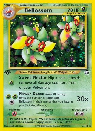 Bellossom 003/111 - 1st Edition Holofoil Neo Genesis - Holo Rare