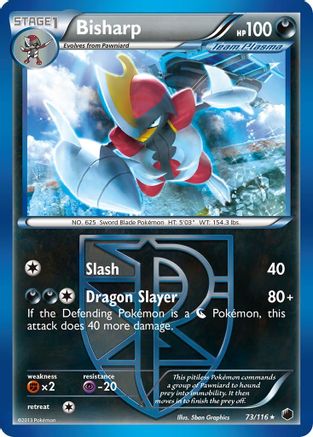 Bisharp (Team Plasma) (73) - 73/116 - Rare - Reverse Holo