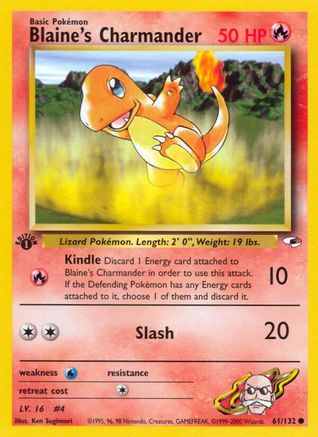 Blaine's Charmander 061 - Unlimited Gym Heroes - Common