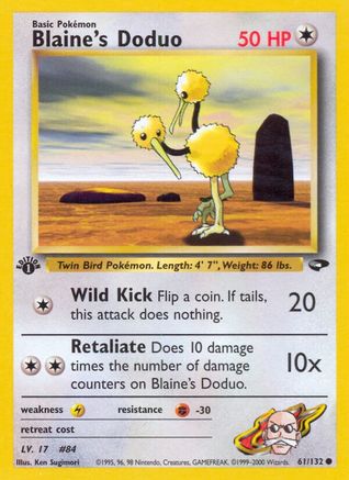 Blaine's Doduo 061 - Unlimited Gym Challenge - Common