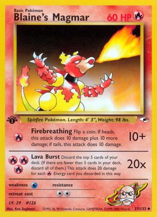 Blaine's Magmar 037 - Unlimited Gym Heroes - Uncommon