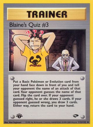 Blaine's Quiz #3 112 - Unlimited Gym Challenge - Uncommon