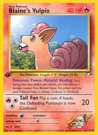 Blaine's Vulpix 065 - Unlimited Gym Heroes - Common
