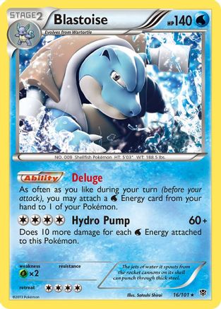 Blastoise 16/101 - Holo Rare - Reverse Holo