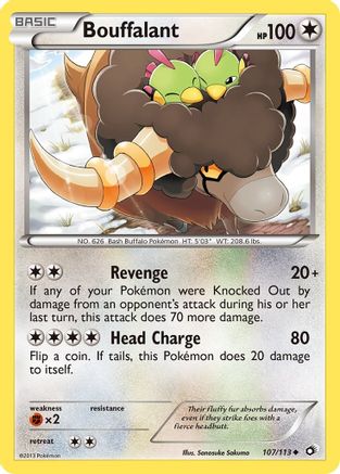 Bouffalant - 107/113 - Uncommon - Reverse Holo