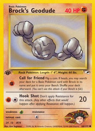Brock's Geodude (66) 066 - Unlimited Gym Heroes - Common