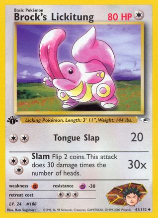 Brock's Lickitung 041 - Unlimited Gym Heroes - Uncommon