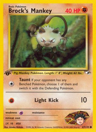 Brock's Mankey (67) 067 - Unlimited Gym Heroes - Common