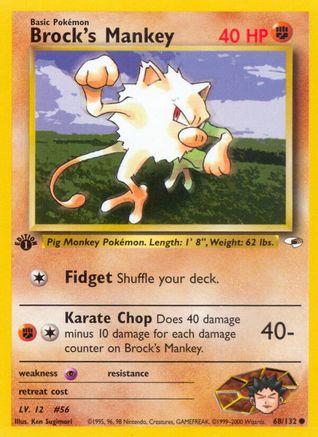 Brock's Mankey (68) 068 - Unlimited Gym Heroes - Common