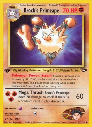 Brock's Primeape 035 - Unlimited Gym Challenge - Uncommon