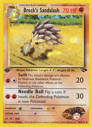Brock's Sandslash 036 - Unlimited Gym Challenge - Uncommon