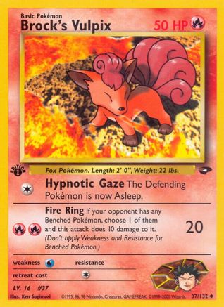 Brock's Vulpix 037 - Unlimited Gym Challenge - Uncommon